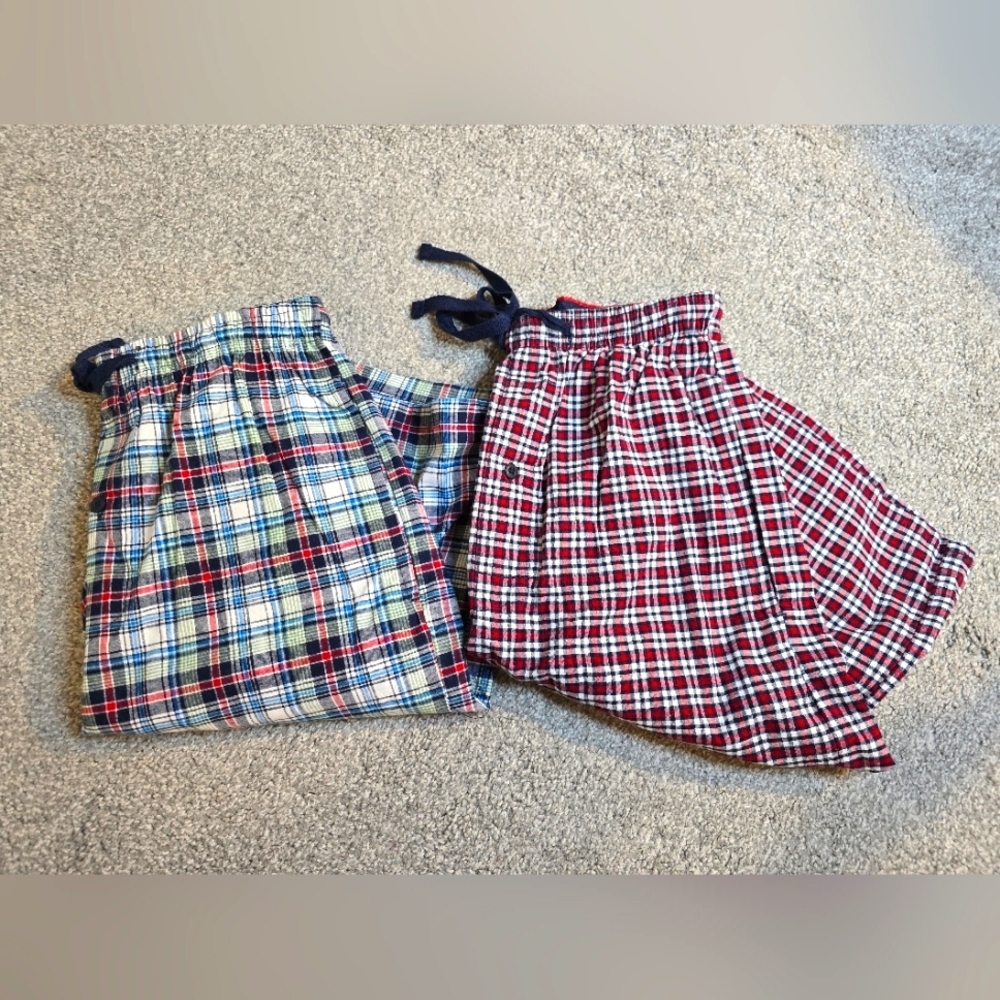 Hanes Long Plaid Boxers Lot of 2
